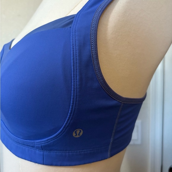 Lululemon Royal Blue Tata Tamer Supportive Bra with Sweetheart Neckline Size 36D - Picture 4 of 10